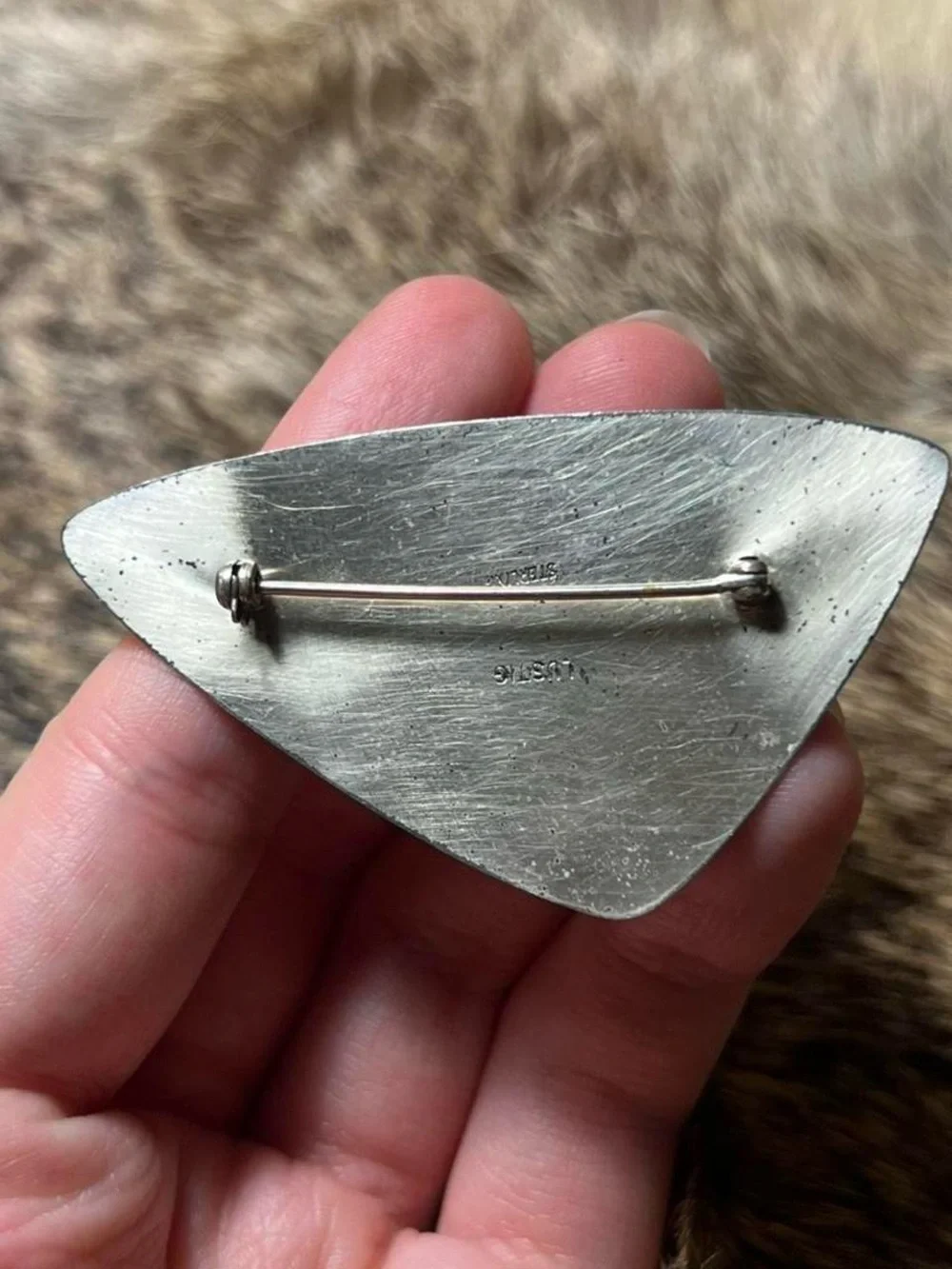 Nita Lustig sterling silver abstract brooch